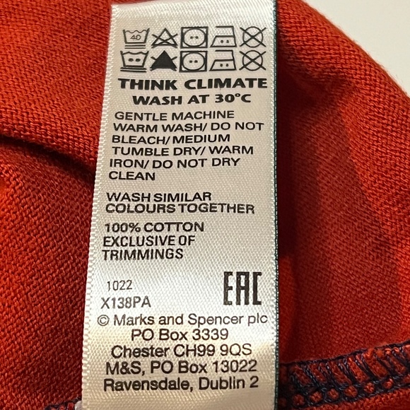 Marks & Spencer M&S Sweater Top Mens Retro Colorblock Striped Cotton Denim - Picture 11 of 16